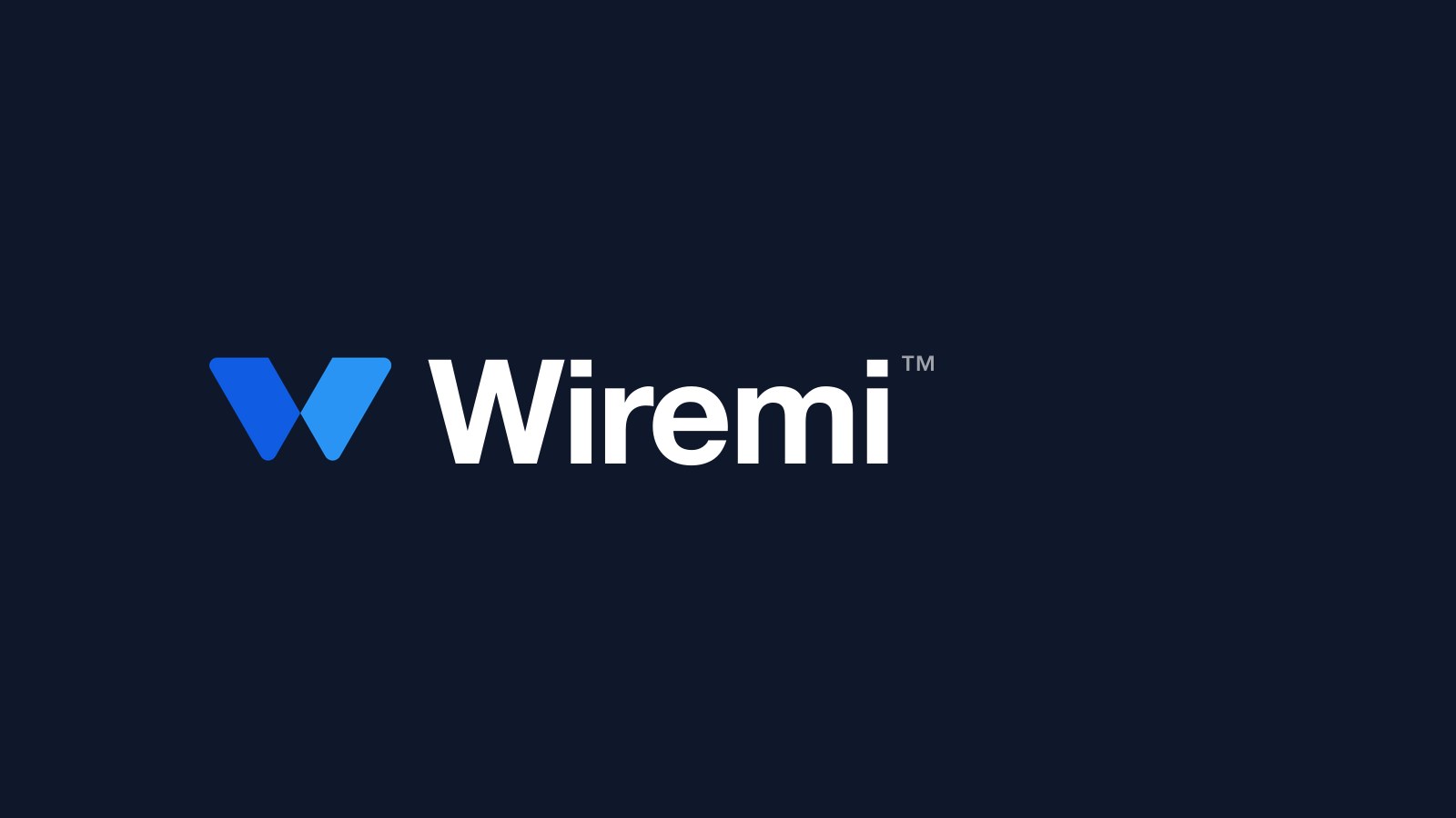 Wiremi logo and wordmark on a dark brand background