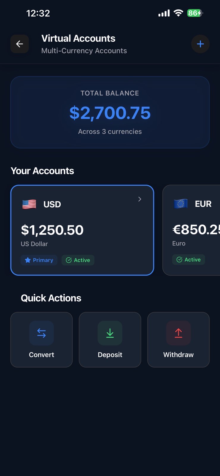 Multi-Currency Accounts
